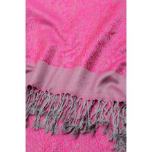 Schal "Jaquard" pink, Ornamentmuster, 70 x 180...