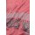 Schal "Jaquard" rot, Ornamentmuster, 70 x 180 cm, 55% Viskose, 45% Acryl