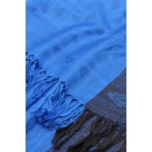 Schal "Jaquard", blau schwarz 70 x 180 cm, 100%...