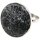 Ring Edelstahl, Farbe: schwarz/weiß, Größe flexibel, Ø 24 mm