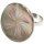 Ring Edelstahl, mit Perlmutt, rund, Größe flexibel, Ø 23 mm