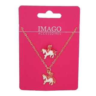 Kinderschmuck-Set Kette und Ring Pegasus