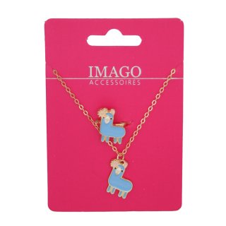 Kinderschmuck-Set Kette und Ring Alpaka