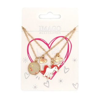 Kinderschmuck-Set Freundschaftsketten "Blume - Einhorn"