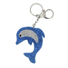 Schlüsselanhänger Delfin - blau