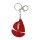 Keychain sailing boat - red