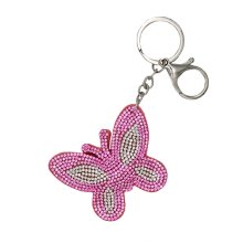 Keychain butterfly - rose