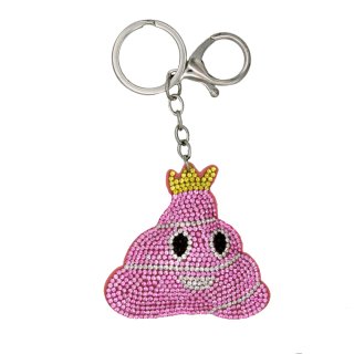 Keychain poo emoji - pink 