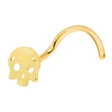 Nosestud "Skull", PVD goldfarben, 0,8 x 9 mm
