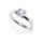 Edelstahlring mit Schmuckstein, crystal, Höhe: 6 mm, U: 57 mm