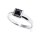Edelstahlring mit Schmuckstein, onyx, Höhe: 6 mm, U: 55 mm