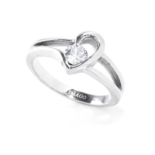 Edelstahlring "Crystal", Höhe: 6 mm, U: 55 mm