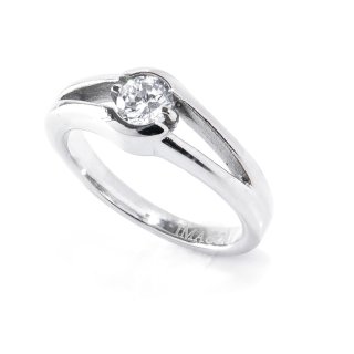 Edelstahlring "Crystal", Höhe: 7 mm, U: 55 mm