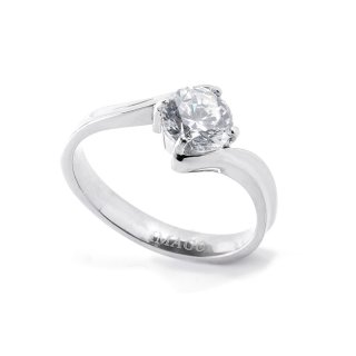 Edelstahlring "Crystal", Höhe: 9 mm, U: 55 mm