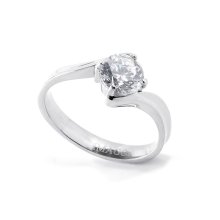 Edelstahlring "Crystal", Höhe: 9 mm, U: 55 mm