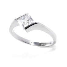 Edelstahlring "Crystal", Höhe: 8 mm, U: 57 mm