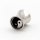 Ear Plug "Yin Yang" aus Edelstahl und Glas,  Ø 10 mm