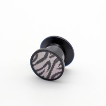 Ear Plug "3D Hologramm Zebra" Acryl, Ø 8 mm