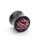 Ear Plug "Zebra" Acryl, schwarz/pink, verschiedene Größen