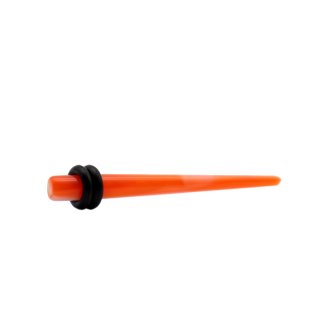 Expander Dehnungsstift "Marmor" Acryl Ø 4 mm, orange/weiß