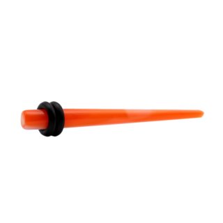 Expander Dehnungsstift "Marmor" Acryl Ø 6 mm, orange/weiß