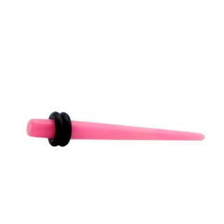 Expander Dehnungsstift "Marmor" Acryl Ø 4 mm, pink/weiß