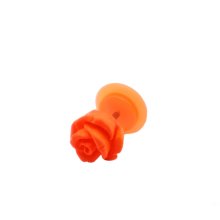 Fake Plug, Acryl, 1,2 x 6 x 8 mm, neonorange