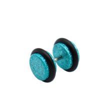Fake Plug, Acryl, 1,2 x 6 x 8 mm, blau