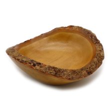 Wooden bowl middle, ca 21x20x7 cm