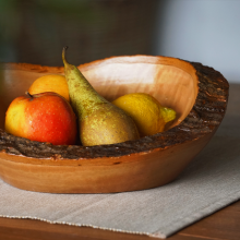 Mango wood bowl medium