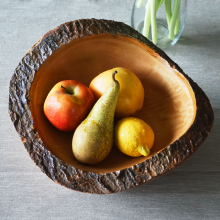 Mango wood bowl large