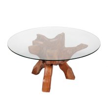 Tisch mit Glas, Höhe ca. 50 cm, Ø Glas: ca....
