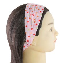 Haarband für Kinder, rosa mit Sternen Print