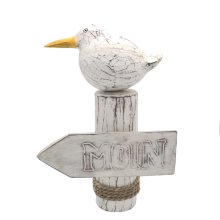 Seagul 20 cm on base with write "moin"