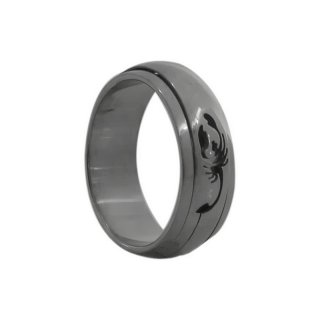 Edelstahlring "Skorpion" (Ring in Ring), U: 60mm