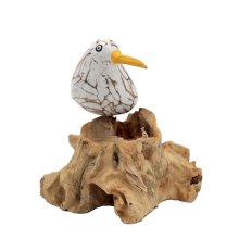 Seagull on driftwood