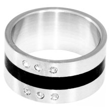 Edelstahlring, 10 mm breit, U: 65 mm