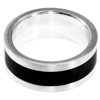 Edelstahlring, 8 mm breit,U: 60 mm