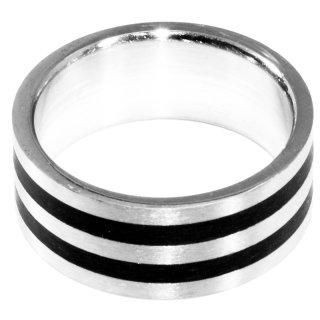 Edelstahlring, 8 mm breit, U: 63 mm