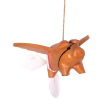 wind chimes "flying pig"  length: ca. 30 cm