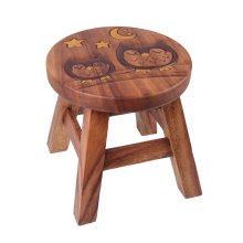 Childrens stool owl with baby