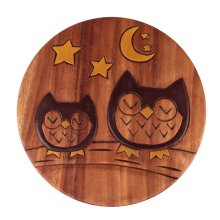 Childrens stool owl with baby