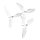 Propeller 3er Set aus weißen Federn