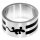 Edelstahlring "Gecko", 10 mm breit, U: 67 mm
