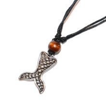Necklace with fin pendant