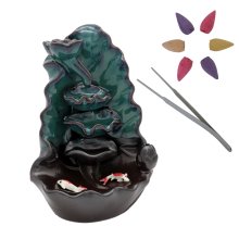 Incense fountain "Koi on lily pads large",