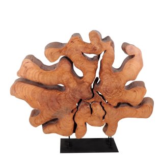 Wooden decoration on stand