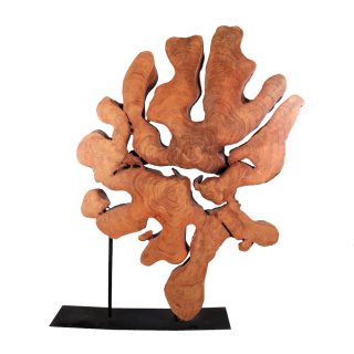 Wooden decoration on stand