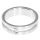 Edelstahlring, 5 mm breit, ein Stein, U: 55 mm