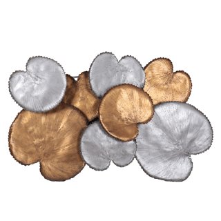 Wall decoration made of metal "water lily leaves"